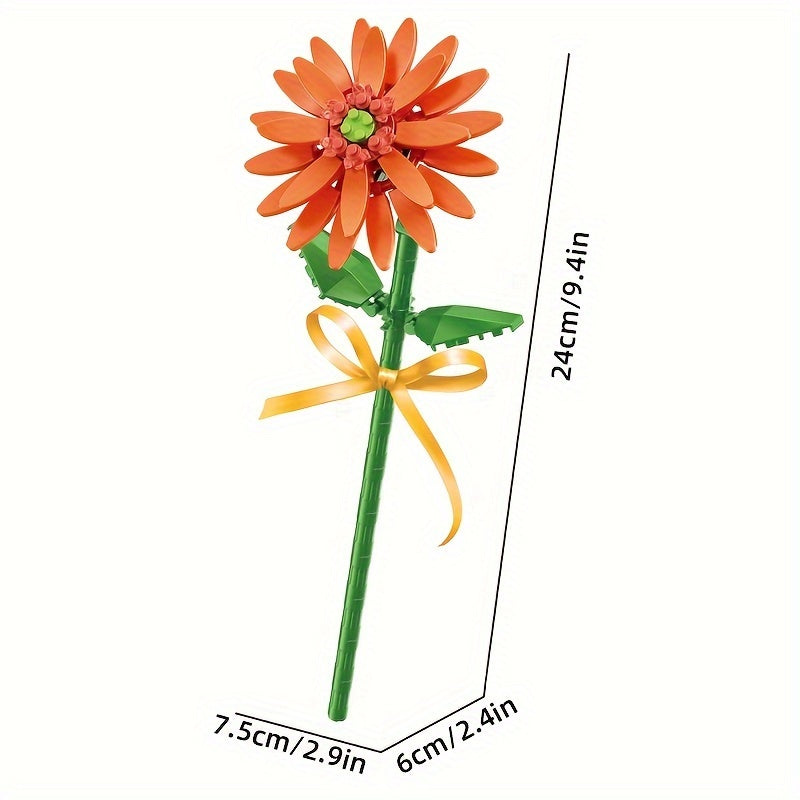 1pc Flowers Bouquet Building Blocks Home Decor Christmas Halloween Thanksgiving