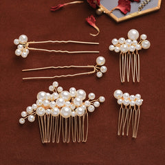 5pcs Bridal Pearls Hair Pins Hair Accessories For Brides