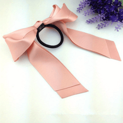 6pcs Satin Bow Knot Hair Tie Elastic Band Ponytail Holder Hair Accessories