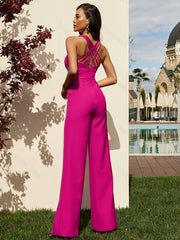 Sexy Sleeveless Plunging Jumpsuit