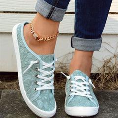 Women's Sea Lace Flower Mules Sneakers Lightweight Casual Shoes