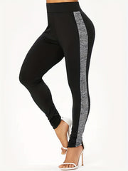 Side Striped High Rise Skinny Leggings
