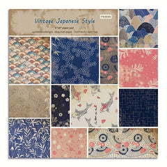 24pcs Retro Pattern Background Paper DIY Photo Album Scrapbook
