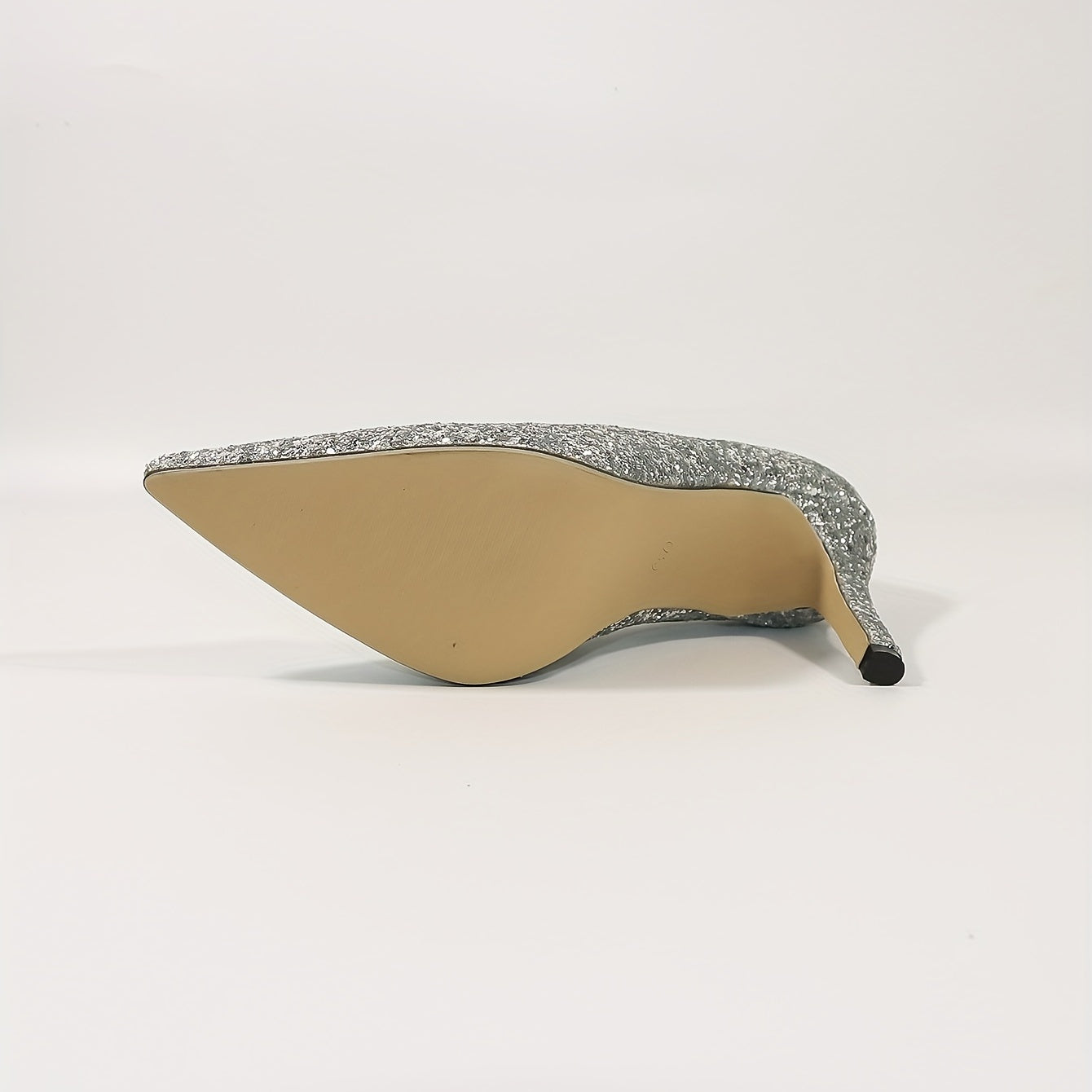 Glitter High Heel Pointed Toe Slip On Stiletto Wedding Pumps