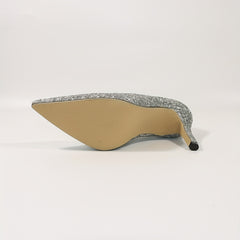 Glitter High Heel Pointed Toe Slip On Stiletto Wedding Pumps