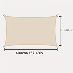 Waterproof Rectangle Sun Shade Sail 3x3m with Rope