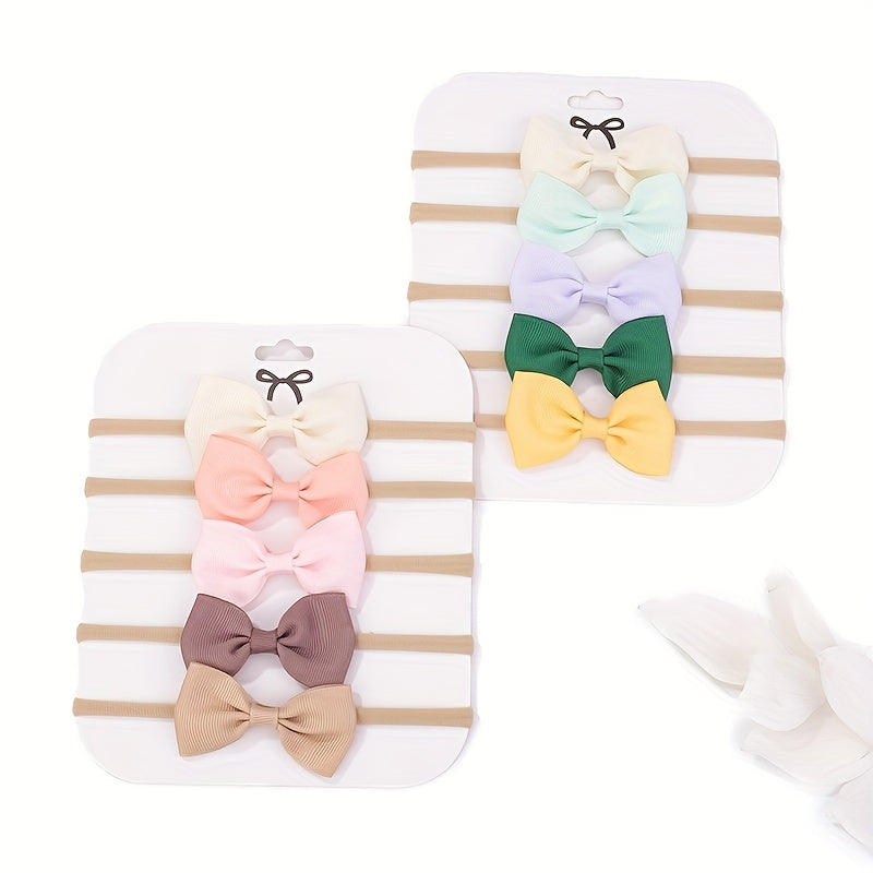 5pcs Bow Headband Hair Accessories for Baby Girls