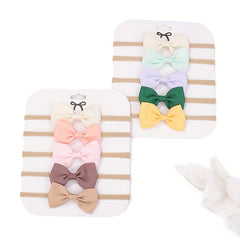 5pcs Bow Headband Hair Accessories for Baby Girls