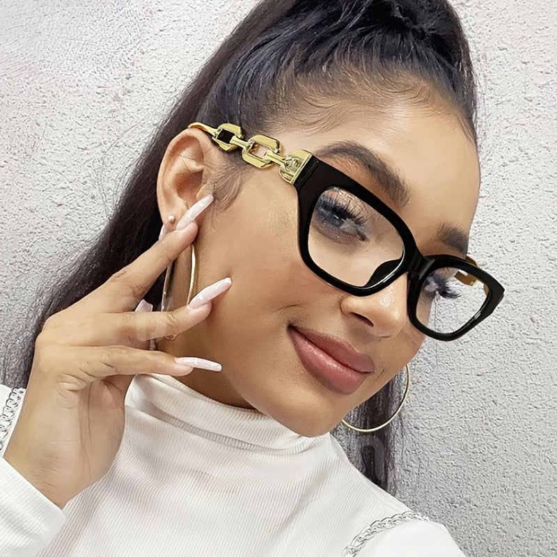 Y2K Vintage Cat Eye Glasses Frame Leopard Clear Lens Eyewear