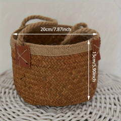 1pc Handwoven Rattan Flower Basket for Ceremony
