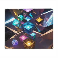 Cube Pattern Mouse Pad 24x20cm for e-Sport Home Office