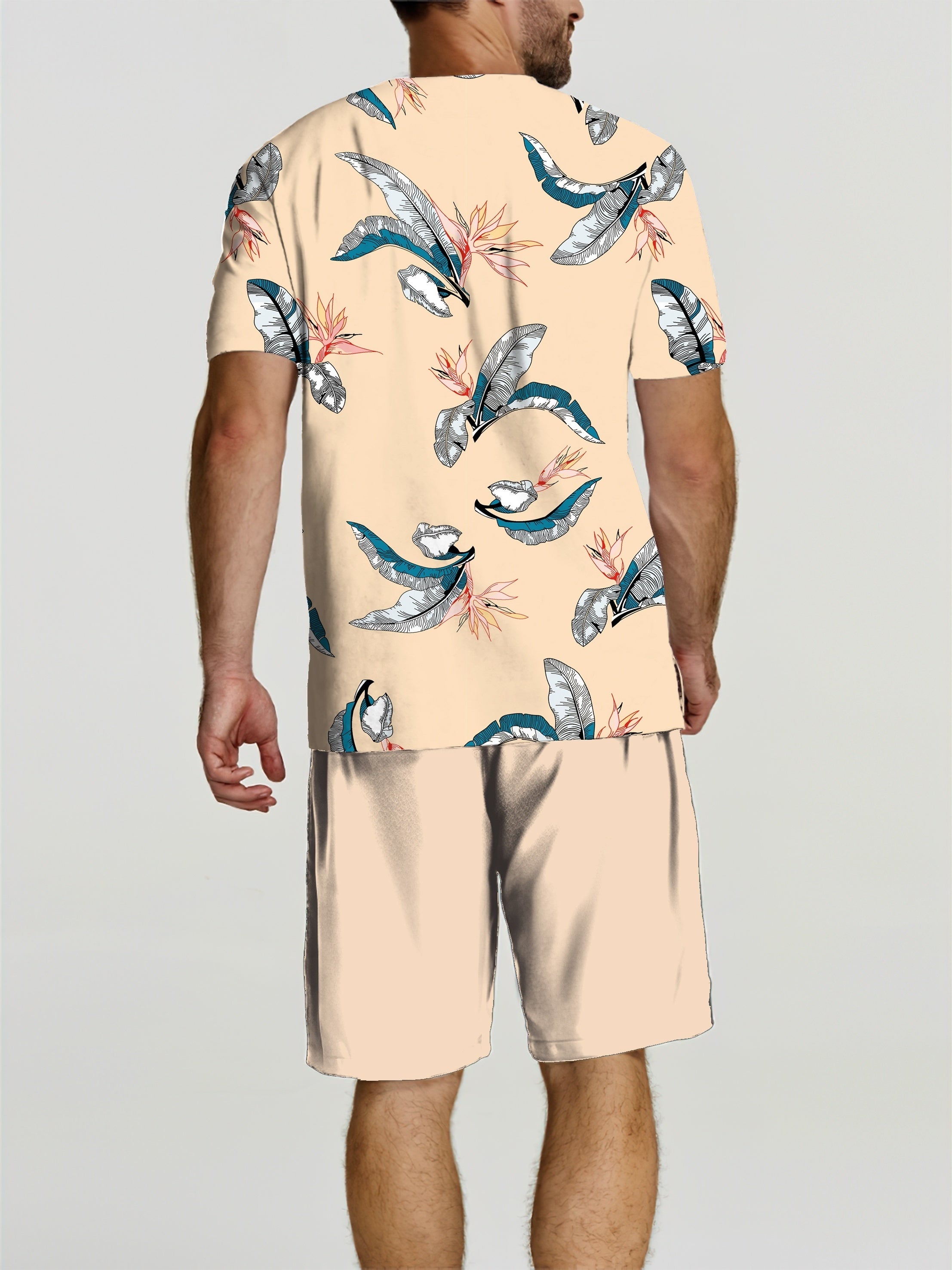 Merman Print Hawaii Shirt & Beach Shorts Set - Summer Outfit