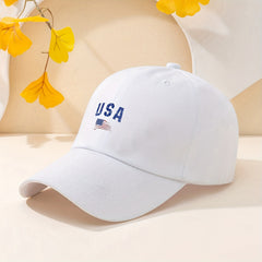 Flag Printed Baseball Cap Solid Casual Dad Hat Unisex Adjustable Sun Hats