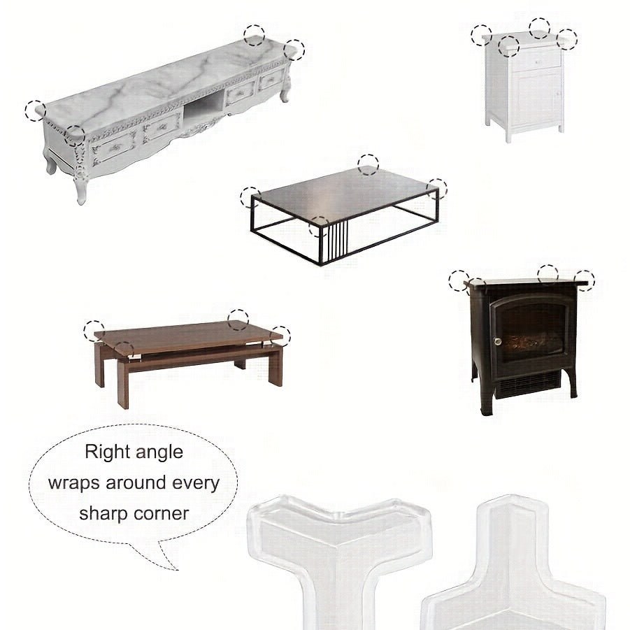 Furniture Corner Guards Clear Silicone Soft Edge Safety Bumpers