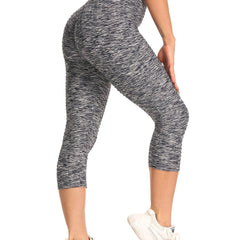 Seersucker High Waist Yoga Pants Moisture Wicking Compression Leggings
