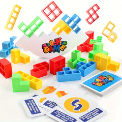 Balance Tower Building Set Colorful Family Party Game