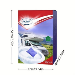10pcs RV Water Tank Enzyme Treatment Drain Deodorizing Toilet Paper Dissolving