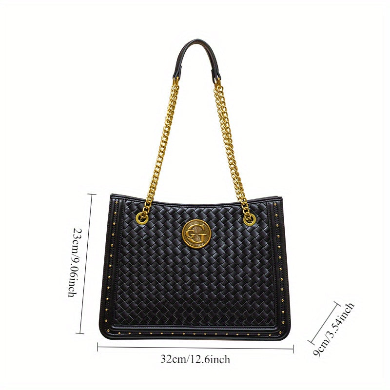 Stylish Underarm Crossbody Bag with Chain Shoulder Strap