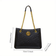 Stylish Underarm Crossbody Bag with Chain Shoulder Strap
