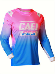 Fluorescent Mesh Long Sleeve Motorcycle T-Shirt
