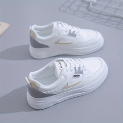 Women's Lace Up Low Top Running Shoes Breathable Thick Sole Walking Shoes
