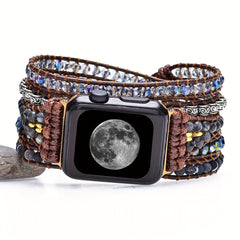 Bohemian Wrap Watch Weathered Agate Beaded Strap