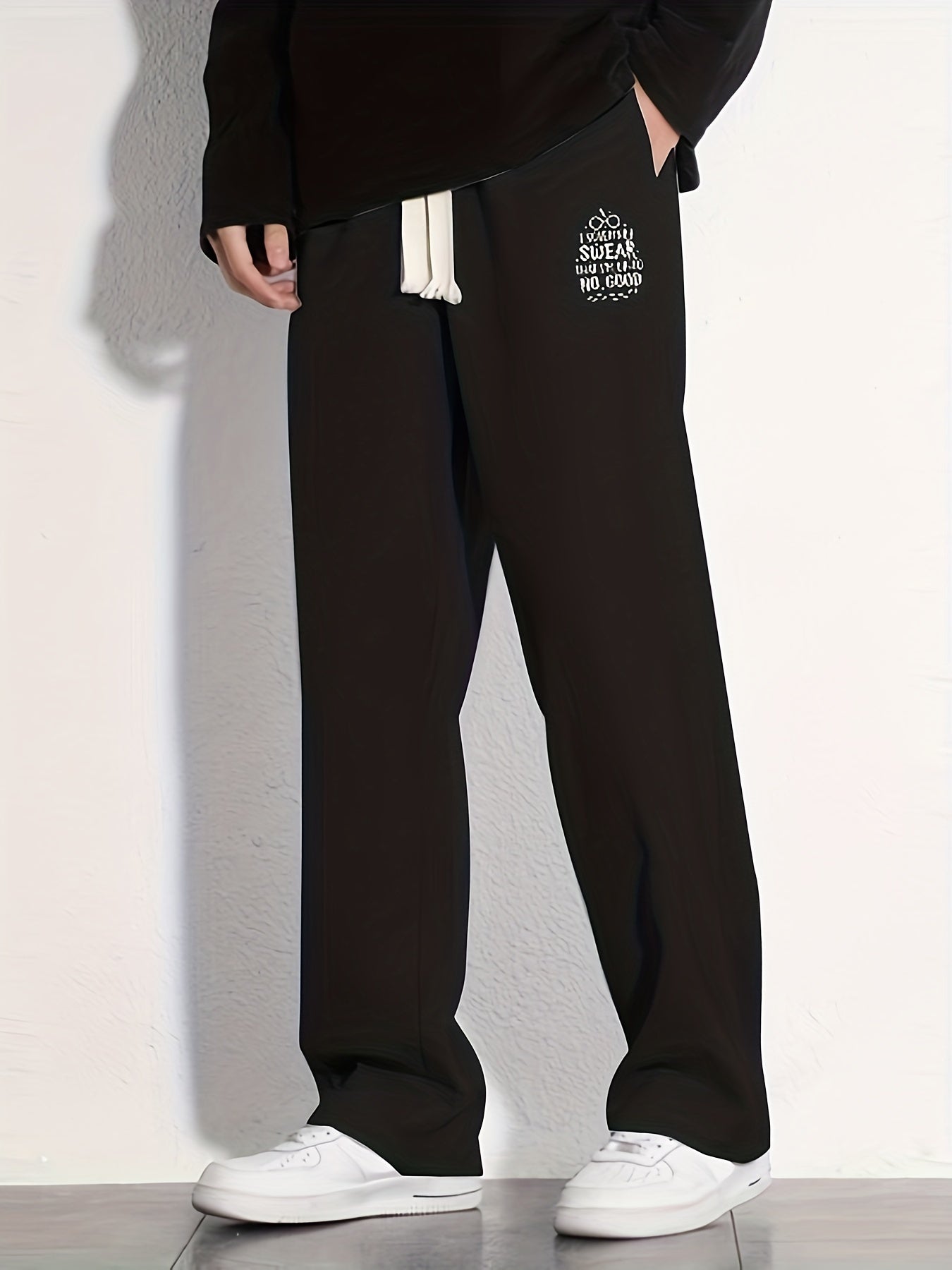 Men's Stylish Cotton Sweatpants: Casual Loose Fit Drawstring Pants
