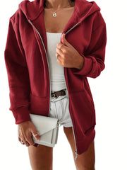 Kangaroo Pocket Hoodie Casual Sweatshirt Women's Clothing