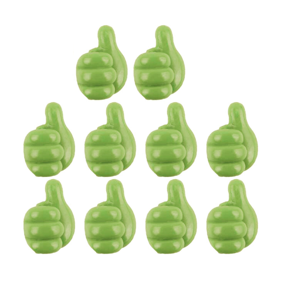 10pcs Self Adhesive Wall Hooks for Home Decor & Cable Organizer