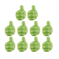 10pcs Self Adhesive Wall Hooks for Home Decor & Cable Organizer