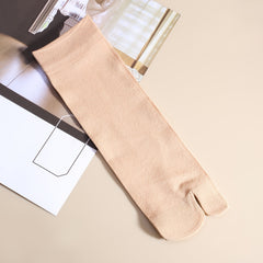 2 Pairs Split Toe Tabi Socks Breathable Non Slip Women's Stockings