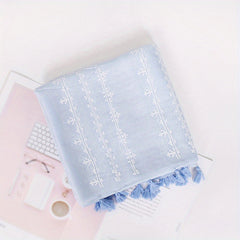Polyester Print Tassel Scarf Casual Accessories
