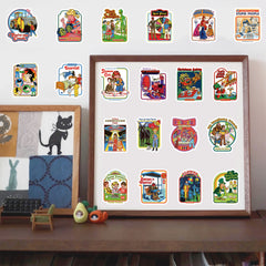 50pcs Literature and Art Book Piano Scrapbook Stickers