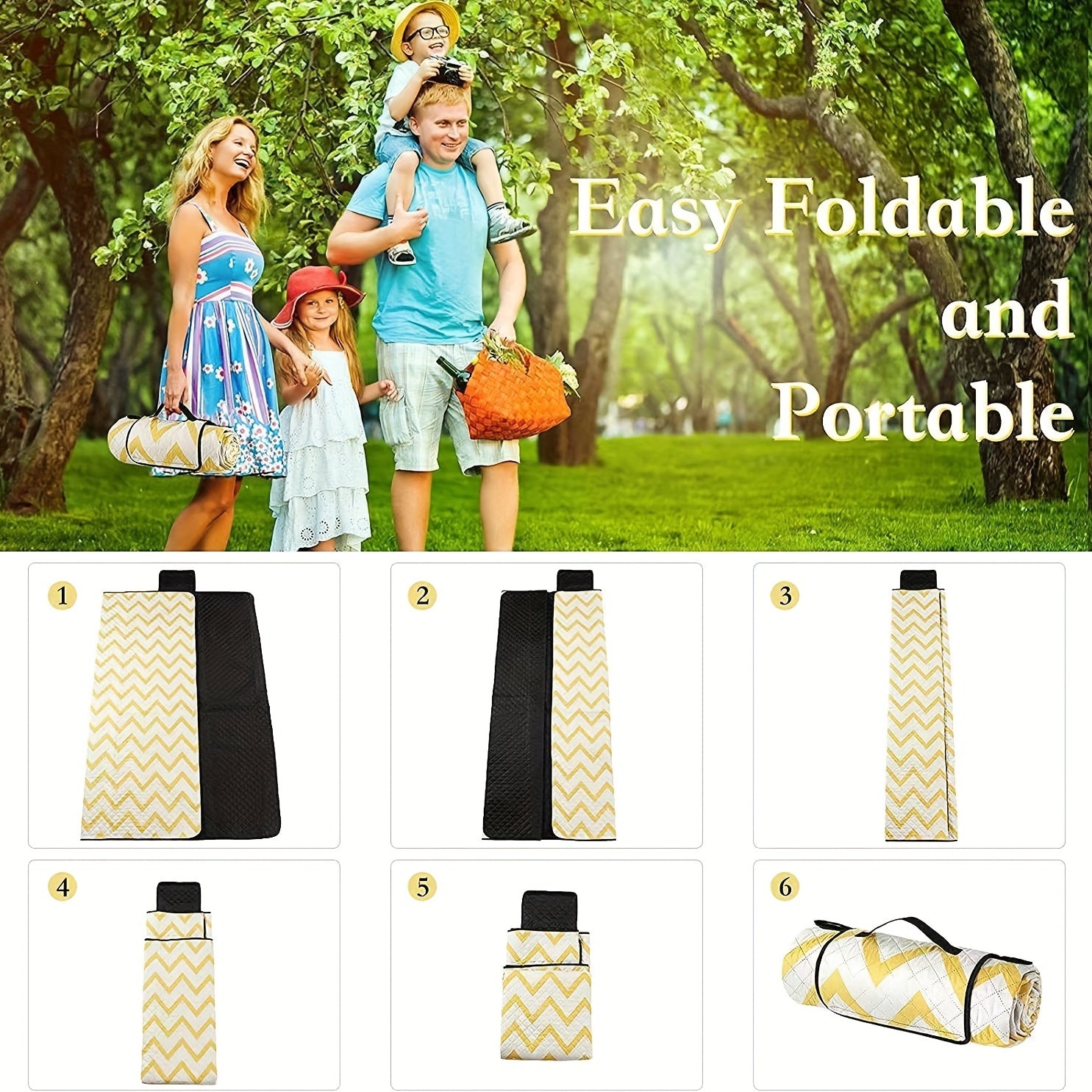 Waterproof Picnic Mat Non Slip 210D Oxford Cloth