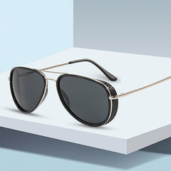 Multicolor Men's Double Bridge UV Blocking Sunglasses
