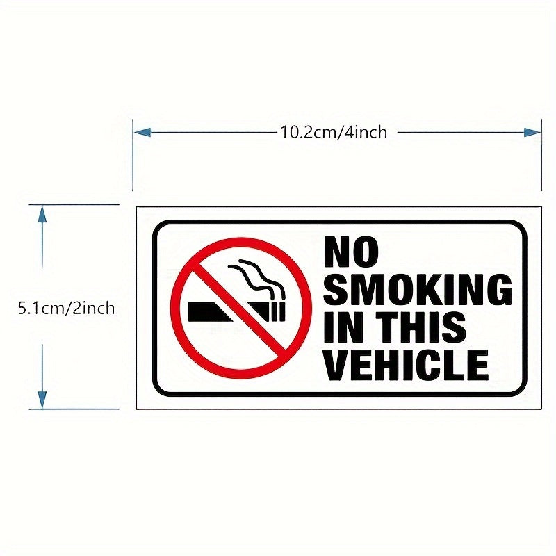 5pcs No Smoking Stickers 10x16.5 cm - Laminated UV Resistant Decal Label