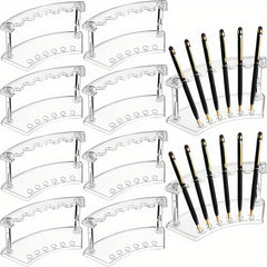 Plastic Pen Holder with 6 Slots for Home School Office Storage