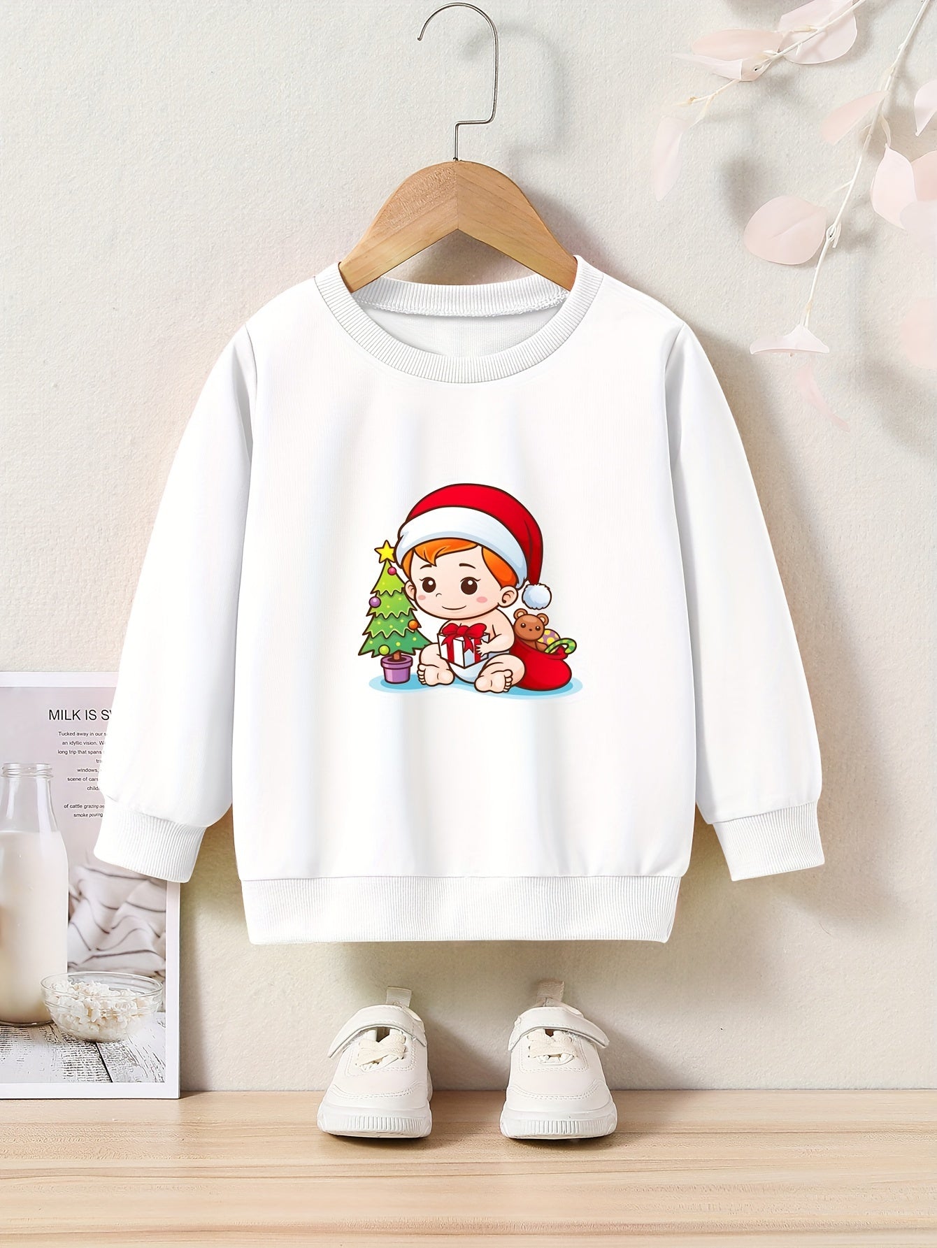 OERYUI Christmas Baby Graphic Sweatshirt Comfy Pullover Kids Clothes Gift