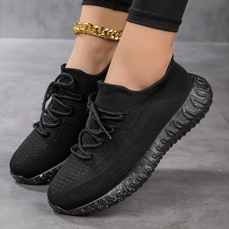 Thick Sole Shock Absorption Sneakers Lightweight Mesh Breathable Shoes