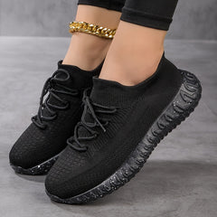 Thick Sole Shock Absorption Sneakers Lightweight Mesh Breathable Shoes