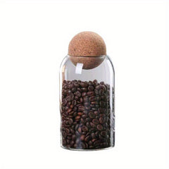 Coffee Bean Sealed Storage Jar with Cork Plug