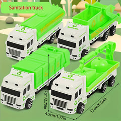 Large Pull Back Sanitation Car Model Toy
