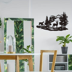 Metal Art Wall Decoration - Forest Deer Home Decoration