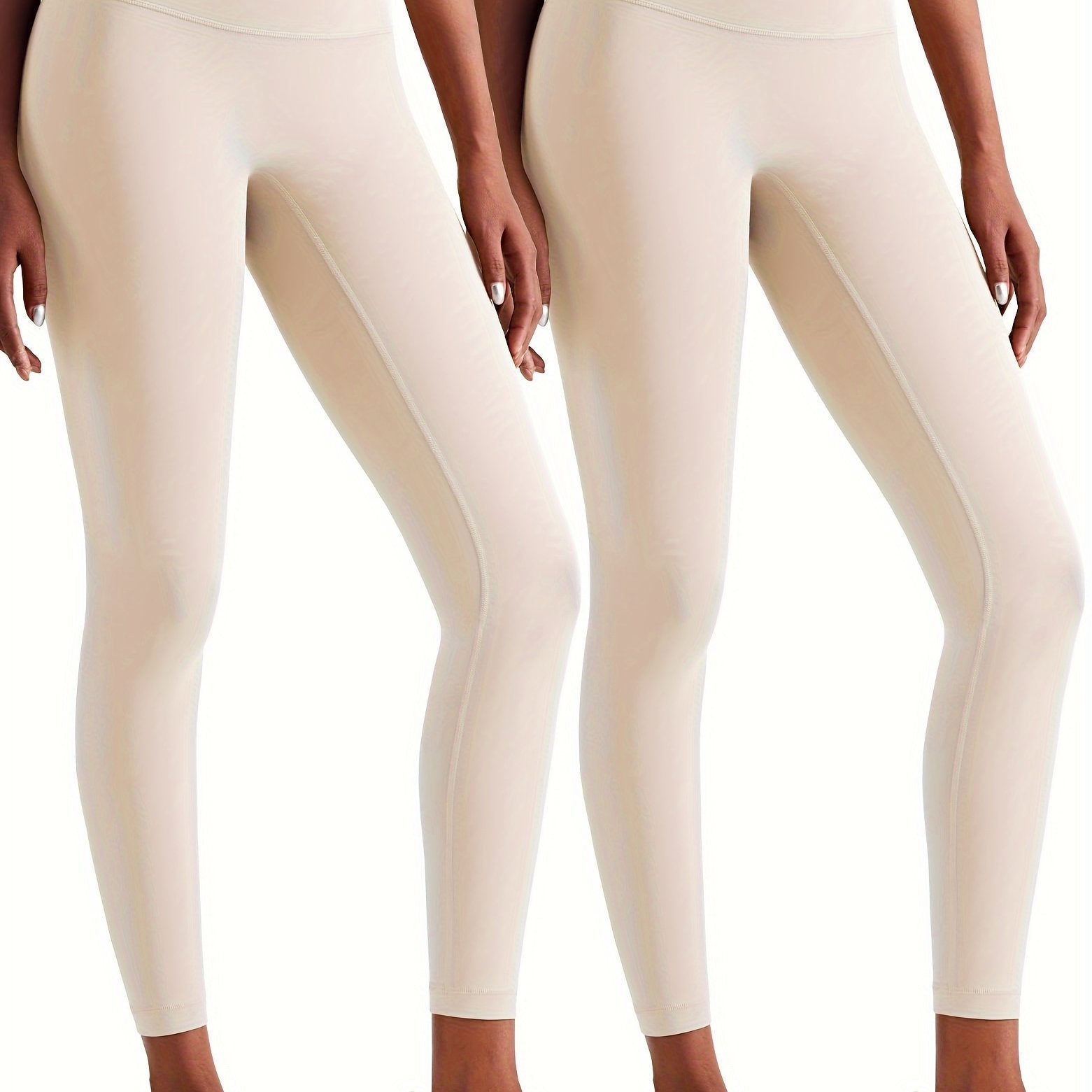 2Pcs High Stretch Slim Fit Yoga Leggings Womens Activewear