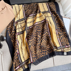 Leopard Chain Print Scarf Shawl Soft & Breathable Women Turban Hijab