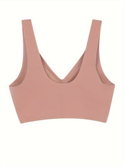 Solid Push Up Bra Comfy & Breathable Women's Lingerie