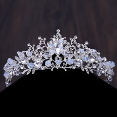 Baroque Crystal Bridal Jewelry Set Vintage Rhinestone Tiara Necklace Earring