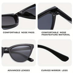 Small Frame Plastic Teeth Cat Eye Men's Sunglasses