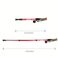 Aluminum Telescoping Trekking Pole 25.6-53 inches Hiking Mountaineer