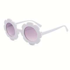Boy's Sunflower Round Sunglasses Frosted Frame for Outdoor Summer